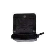 Solid Antique Brass Hardware & Heavy-Duty Dual Zipper Detail on Marcella Full-Grain Leather Shoulder Bag