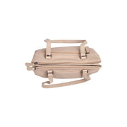 Solid Antique Brass Hardware & Heavy-Duty Dual Zipper Detail on Marvos Full-Grain Leather Shoulder Bag