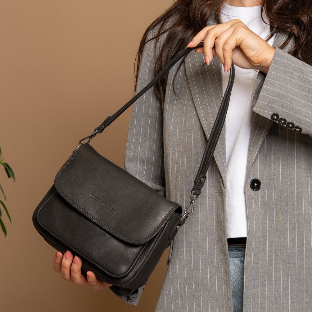 Miloa Full-Grain Leather Shoulder Bag Damska – alternate product view 2