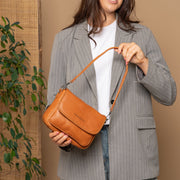 Miloa Full-Grain Leather Shoulder Bag Damska – alternate product view 3