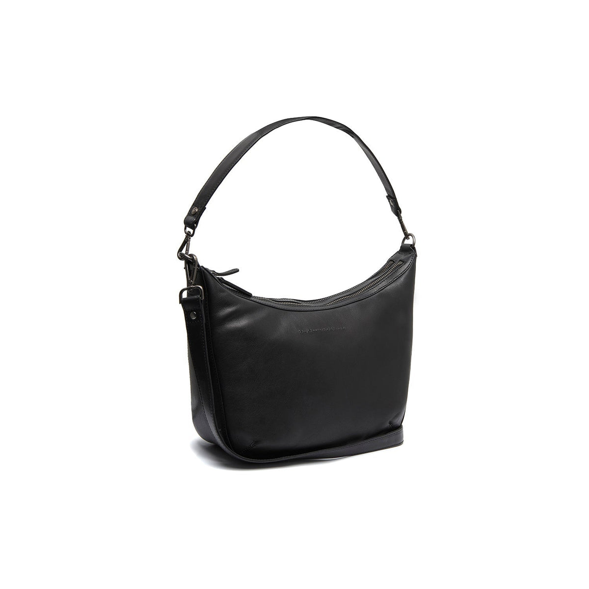Moneva Full-Grain Leather Shoulder Bag Damska in Classic 100% Full-Grain Leather - Full Exterior Front Profile View | Buy Online