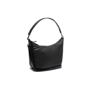 Moneva Full-Grain Leather Shoulder Bag Damska in Classic 100% Full-Grain Leather - Full Exterior Front Profile View | Buy Online