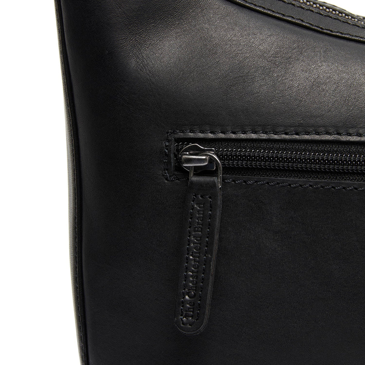 Classic 100% Full-Grain leather Bag - Rear Perspective Showing Reinforced Leather Straps &amp; Stitching