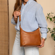Olvia Full-Grain Leather Shoulder Bag Damska – alternate product view 3