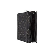 Osuna Full-Grain Leather Shoulder Bag Damska - Structured Side Profile Showing Gusset Depth &amp; Expansion Capacity