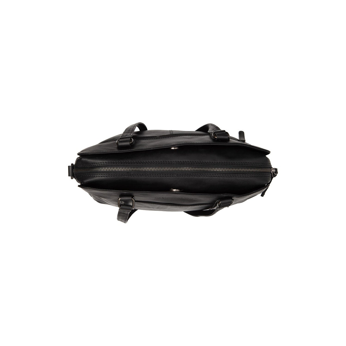 Pretoria Full-Grain Leather Shoulder Bag Damska - Structured Side Profile Showing Gusset Depth &amp; Expansion Capacity