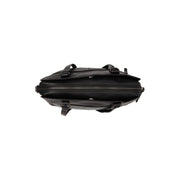 Pretoria Full-Grain Leather Shoulder Bag Damska - Structured Side Profile Showing Gusset Depth &amp; Expansion Capacity