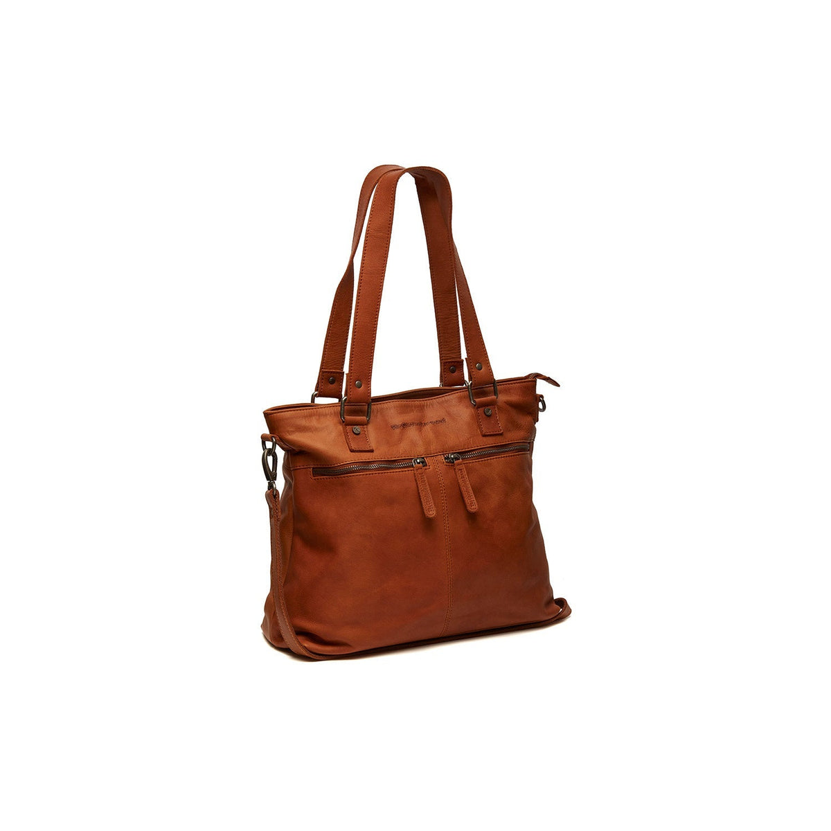 Rome Full-Grain Leather Shoulder Bag Damska in Classic 100% Full-Grain Leather - Full Exterior Front Profile View | Buy Online