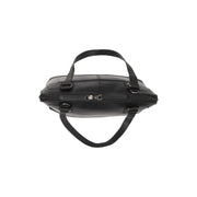 Solid Antique Brass Hardware &amp; Heavy-Duty Dual Zipper Detail on Seron Full-Grain Leather Shoulder Bag Damska