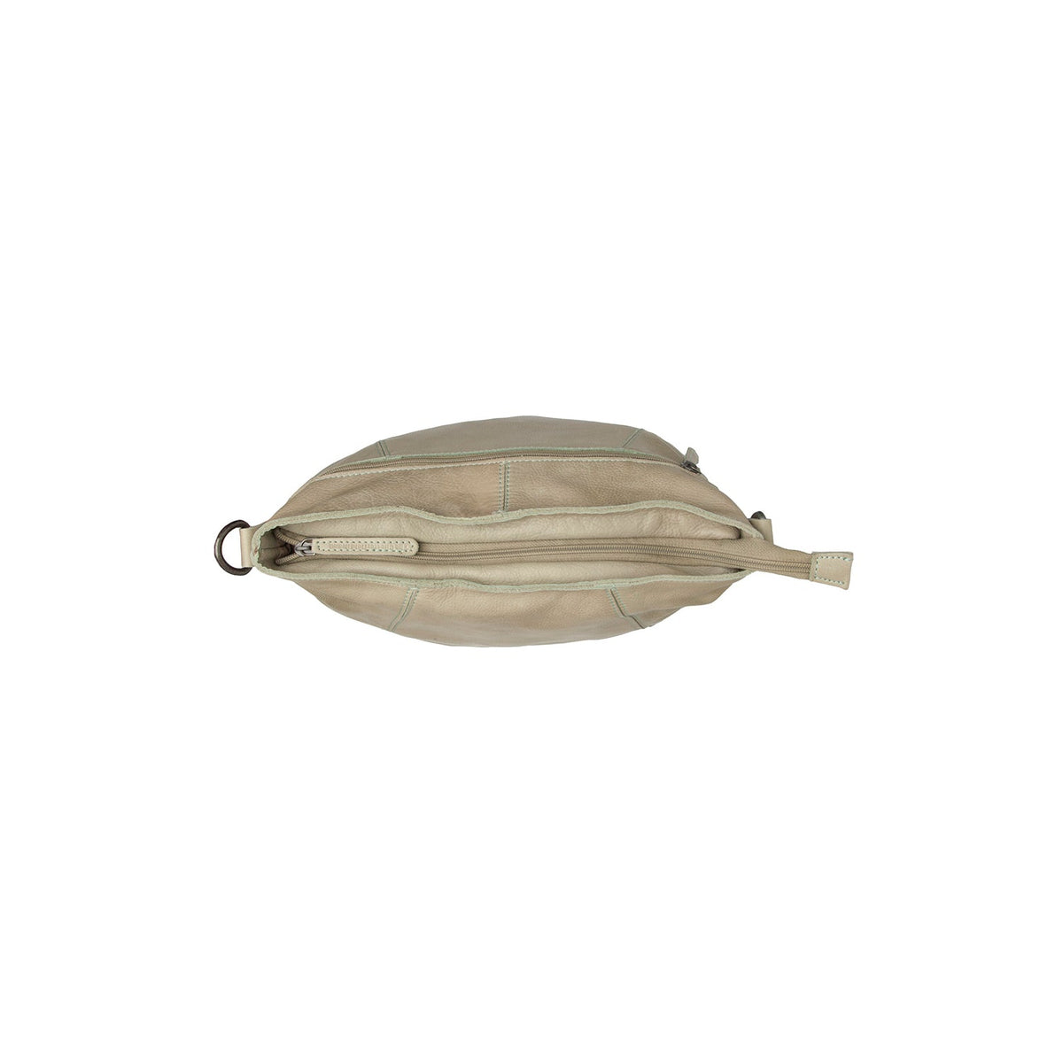 Sintra Full-Grain Leather Shoulder Bag Damska - Structured Side Profile Showing Gusset Depth &amp; Expansion Capacity