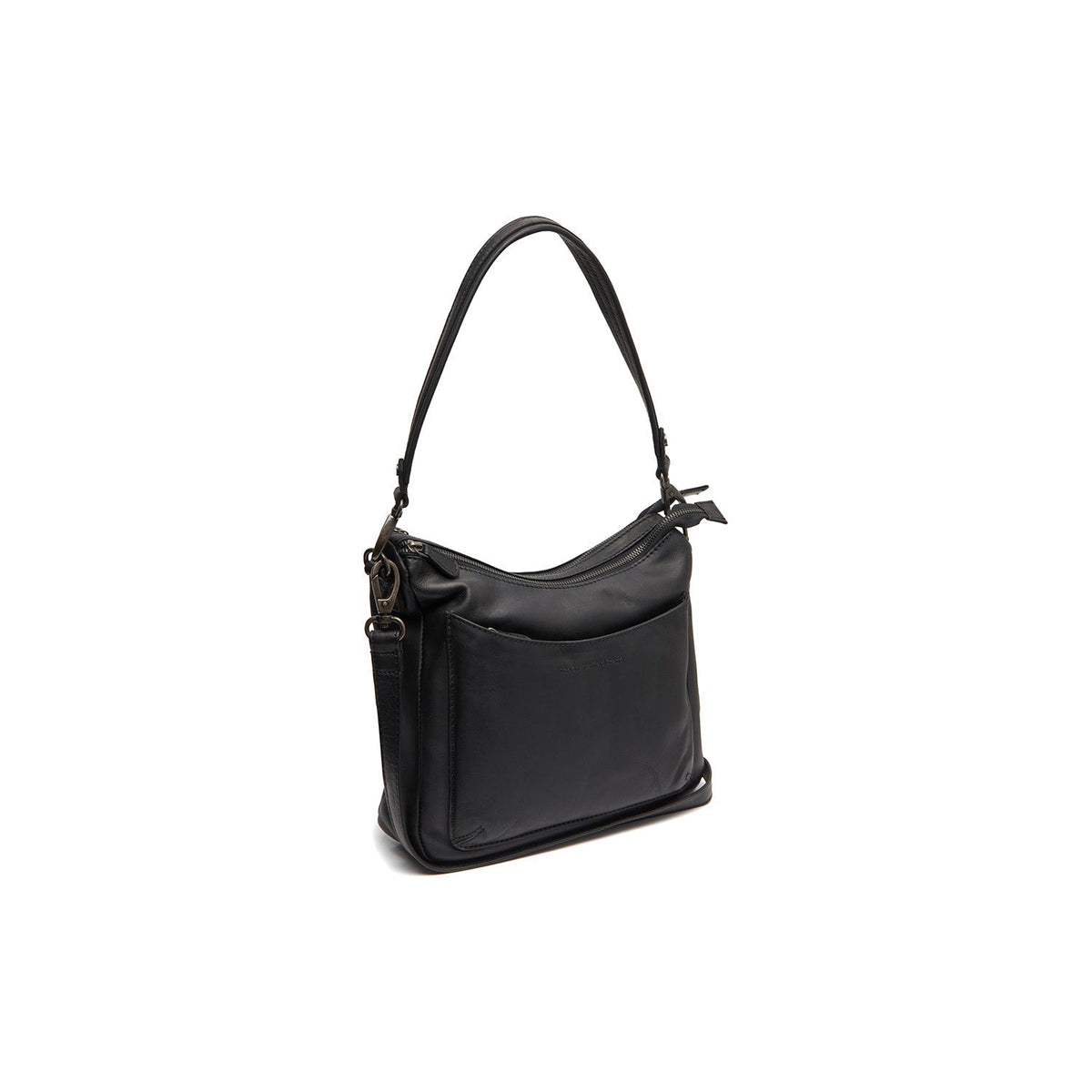 Tivra Full-Grain Leather Shoulder Bag Damska in Classic 100% Full-Grain Leather - Full Exterior Front Profile View | Buy Online