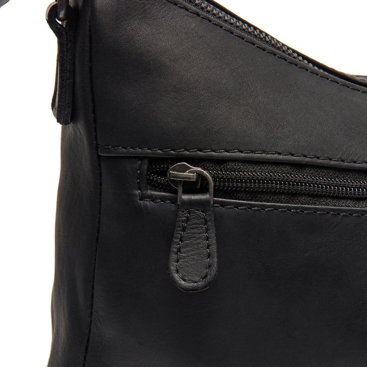 Tivra Full-Grain Leather Shoulder Bag Damska - Structured Side Profile Showing Gusset Depth &amp; Expansion Capacity