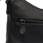 Tivra Full-Grain Leather Shoulder Bag Damska - Structured Side Profile Showing Gusset Depth &amp; Expansion Capacity