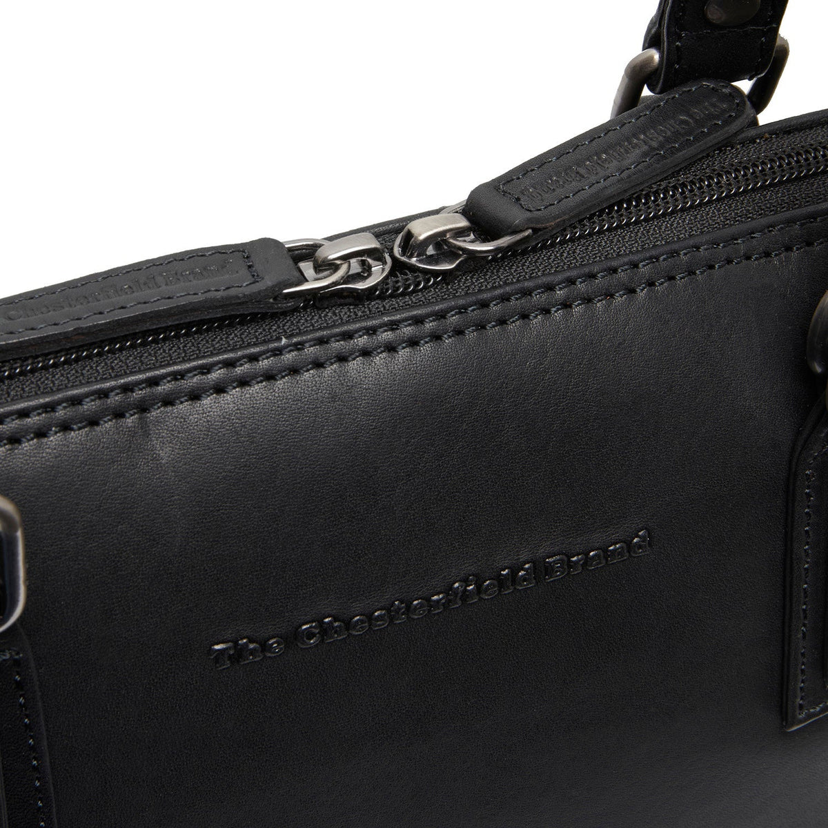 Classic 100% Full-Grain leather Bag - Rear Perspective Showing Reinforced Leather Straps & Stitching