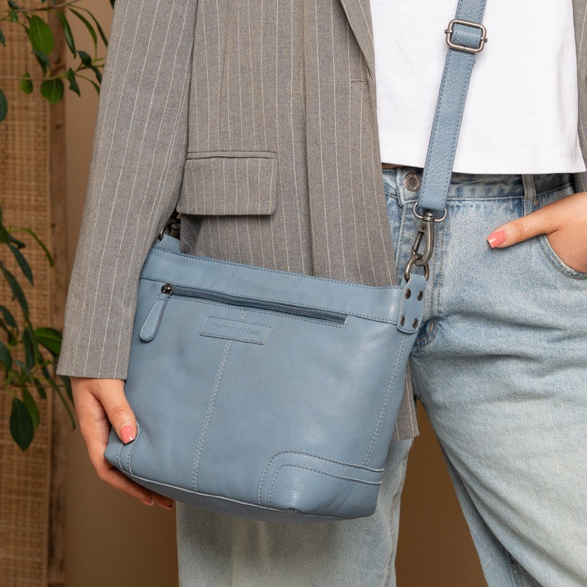 Zarita Full-Grain Leather Shoulder Bag Damska – alternate product view 3