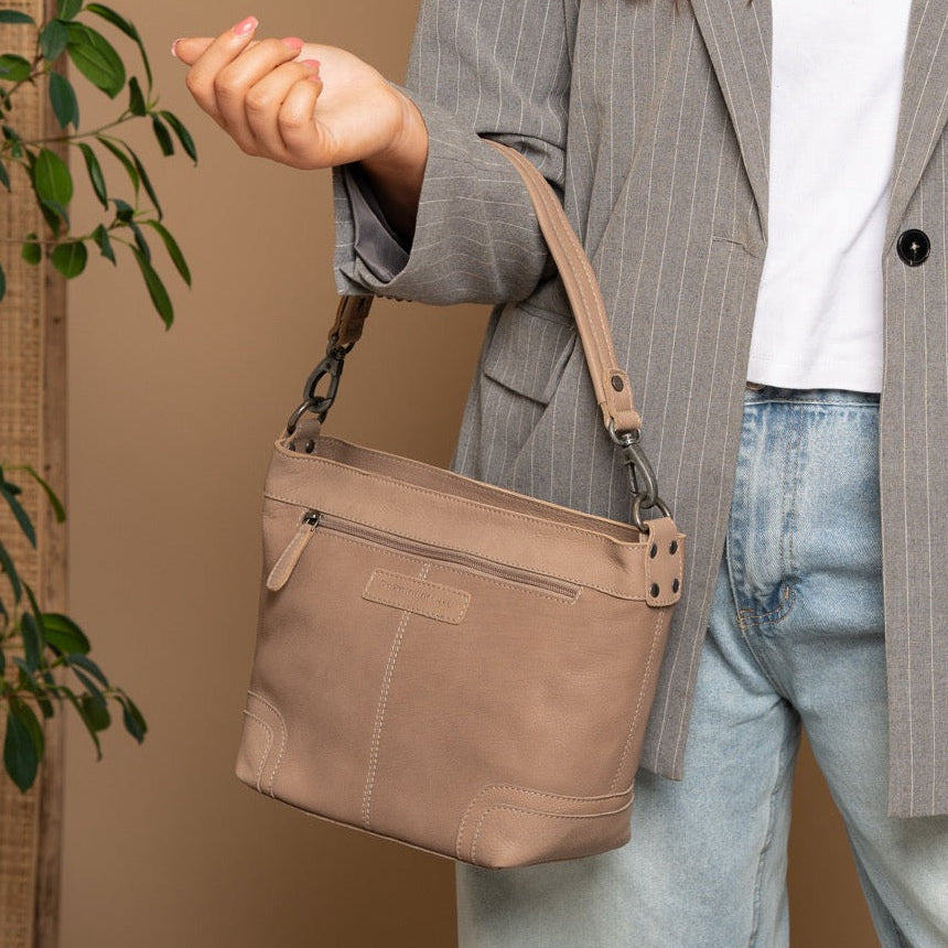 Zarita Full-Grain Leather Shoulder Bag Damska – alternate product view 2