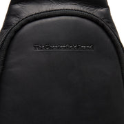 Solid Antique Brass Hardware &amp; Heavy-Duty Dual Zipper Detail on Leather Sling Bag Bowey Damska