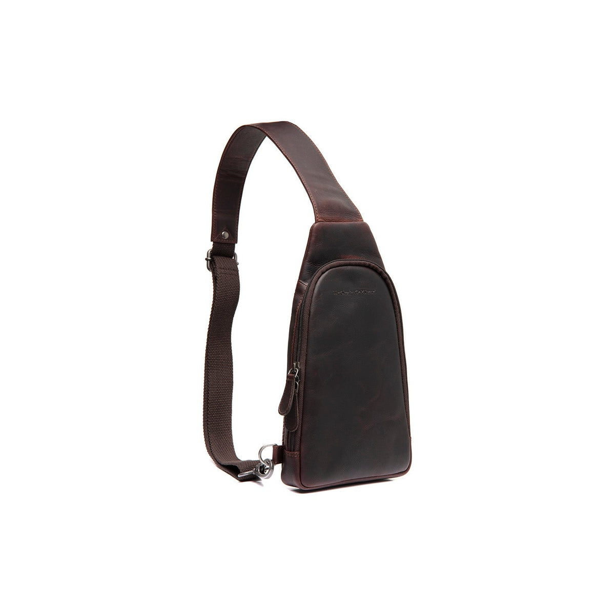 Brown Leather Sling Bag Bowey Damska, front view