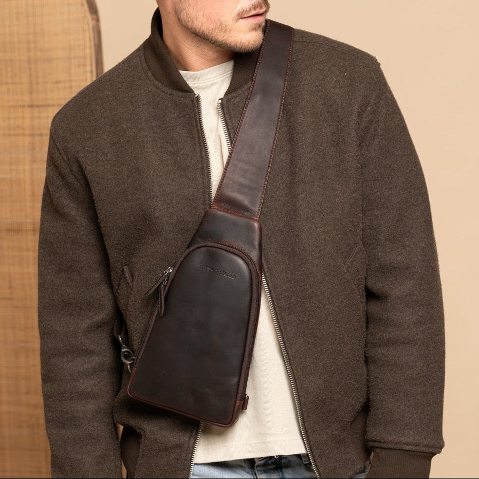 Leather Sling Bag Bowey Damska – alternate product view 2