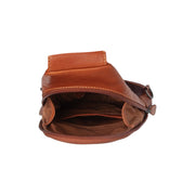 Cognac Leather Sling Bag Bowey Damska, detail view 4