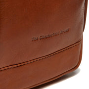 Cognac Leather Sling Bag Riga Damska, detail view 4