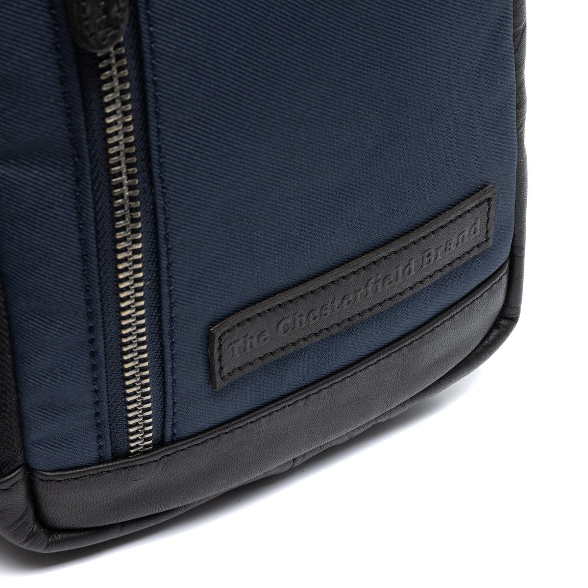 Navy Leather Sling Bag Salla Damska, detail view 4