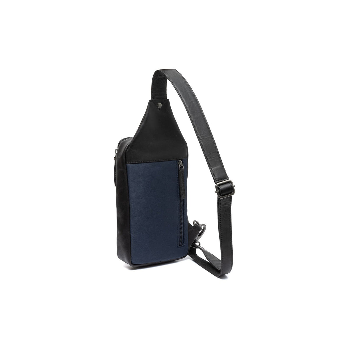 Navy Leather Sling Bag Salla Damska, detail view 5