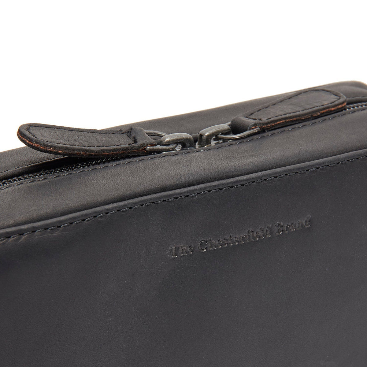 Leather Tech-Organizer Ardan Damska - Lateral Side Profile View Showing Sleeve Cut &amp; Athletic Taper Fit