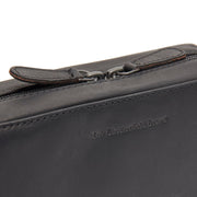 Leather Tech-Organizer Ardan Damska - Lateral Side Profile View Showing Sleeve Cut &amp; Athletic Taper Fit