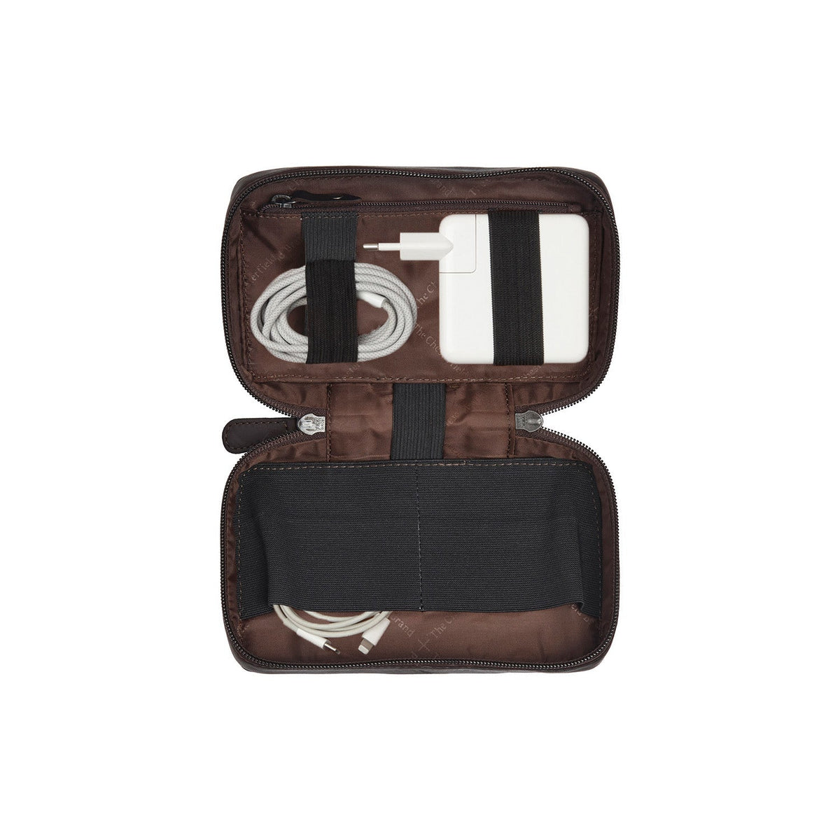 Tailored Rib Cuffs &amp; Hem Craftsmanship Construction Detail on Leather Tech-Organizer Ardan Damska