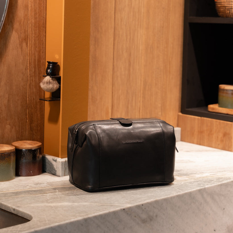 Biassa Full-Grain Leather Toiletry Bag Damska