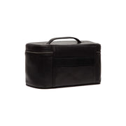 Tailored Rib Cuffs &amp; Hem Craftsmanship Construction Detail on Limone Full-Grain Leather Toiletry Bag Damska