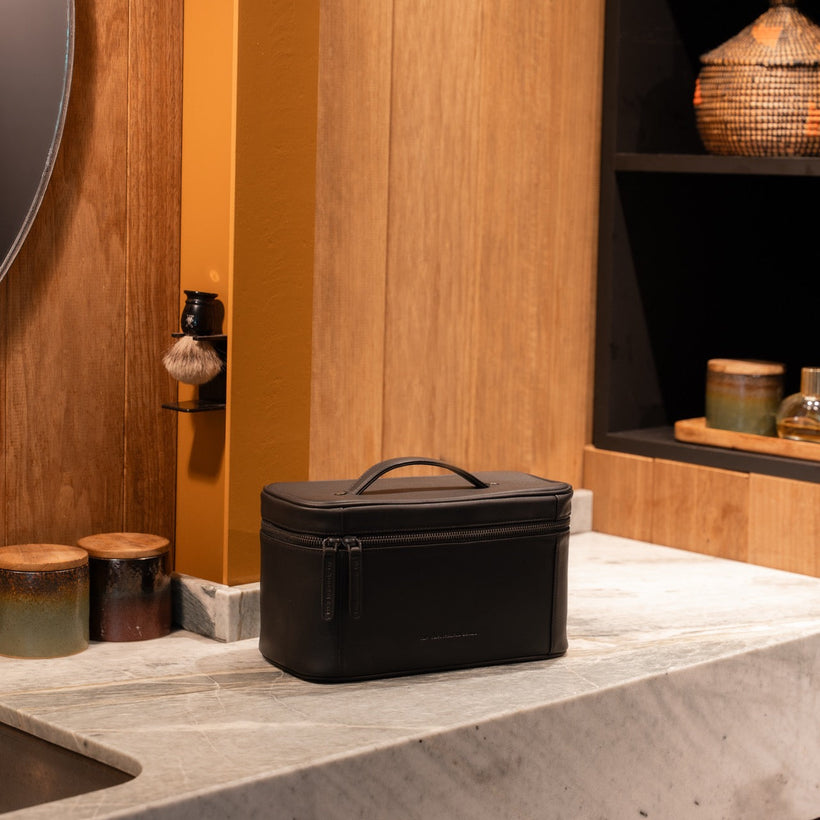 Limone Full-Grain Leather Toiletry Bag Damska