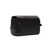 Tailored Rib Cuffs &amp; Hem Craftsmanship Construction Detail on Rosario Full-Grain Leather Toiletry Bag Damska
