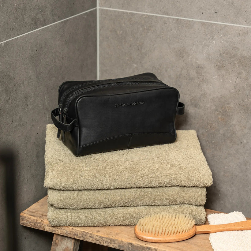 Stacey Full-Grain Leather Toiletry Bag Damska
