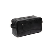 Styled Fit Perspective of Stefan Full-Grain Leather Toiletry Bag Damska on Model - Natural Daylight Drape