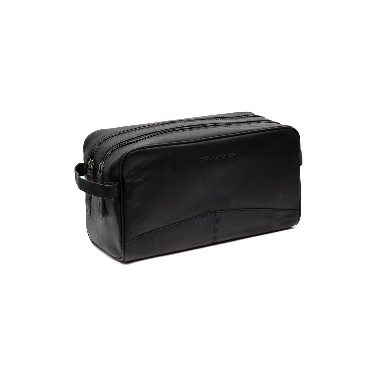 Stefan Full-Grain Leather Toiletry Bag Damska in Classic 100% Full-Grain Leather - Front Profile View &amp; Tailored Silhouette | Buy Online