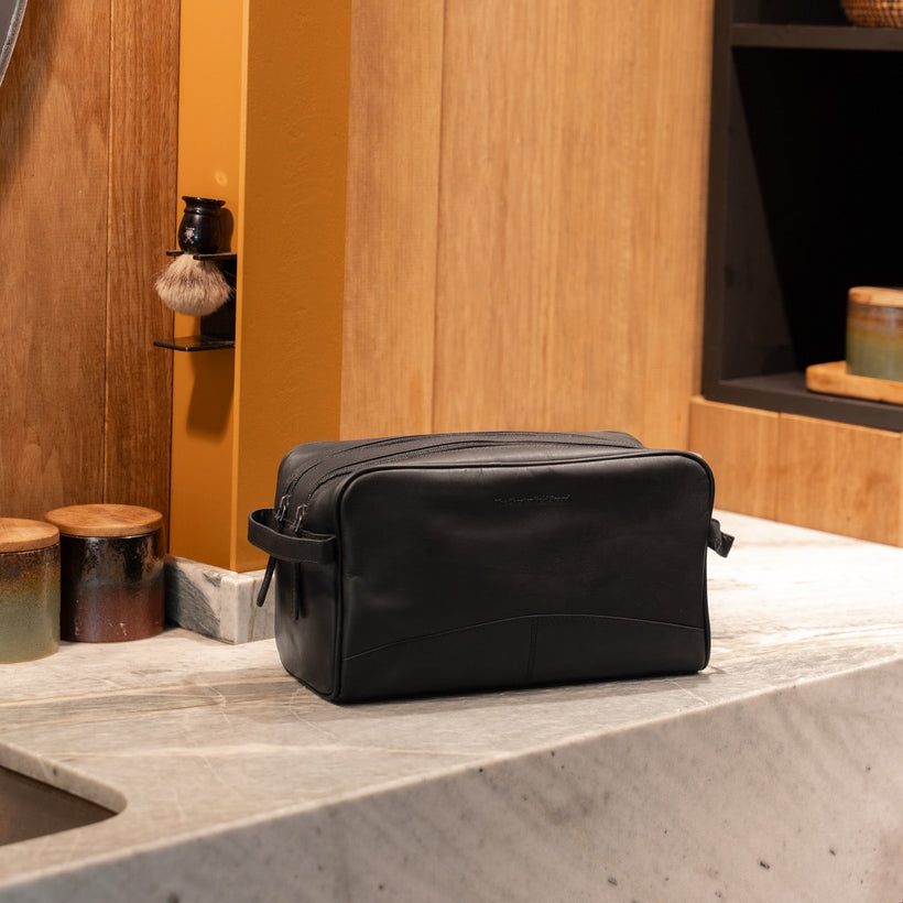 Stefan Full-Grain Leather Toiletry Bag Damska