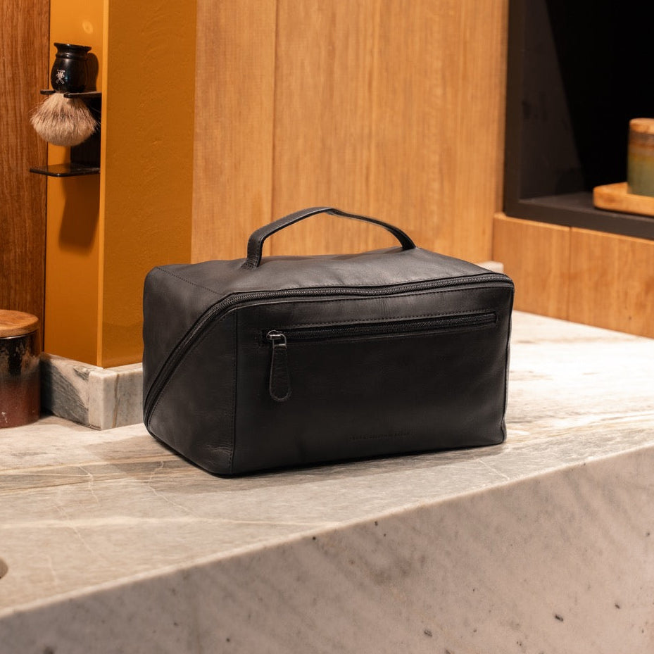 Classic 100% Full-Grain leather Goods - Back View Showing Tailored Shoulder Fit &amp; Clean Hemline