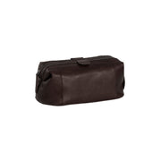 Tailored Rib Cuffs &amp; Hem Craftsmanship Construction Detail on Vince Full-Grain Leather Toiletry Bag Damska
