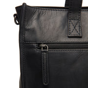 Adana Full-Grain Leather Tote Bag Damska - Structured Side Profile Showing Gusset Depth &amp; Expansion Capacity
