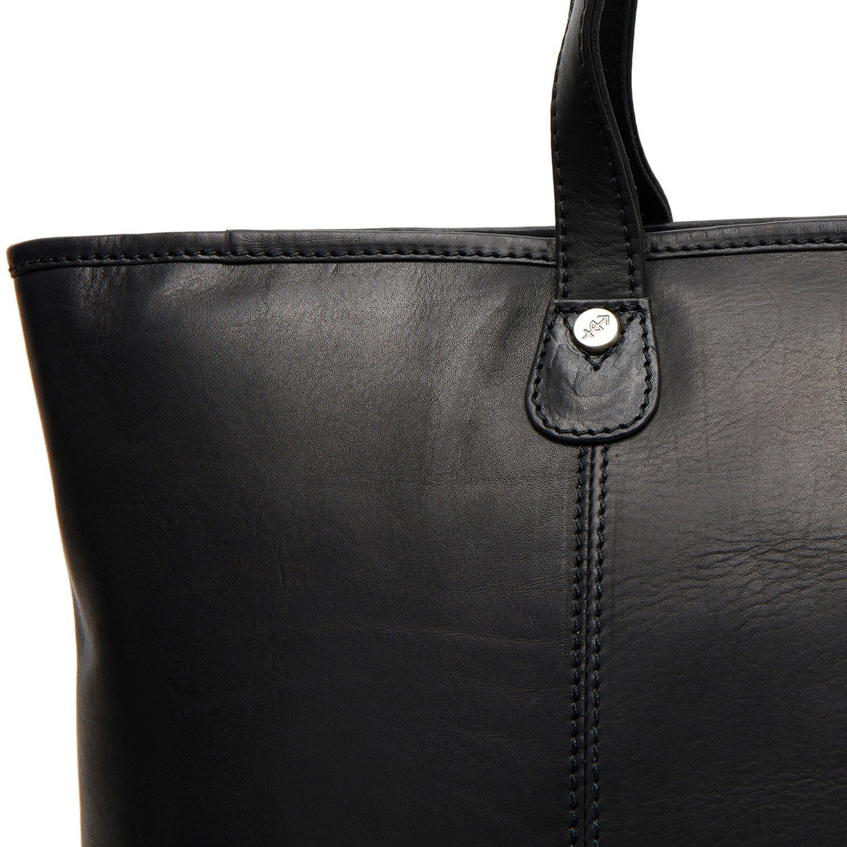 Solid Antique Brass Hardware &amp; Heavy-Duty Dual Zipper Detail on Ferrera Full-Grain Leather Tote Bag Damska