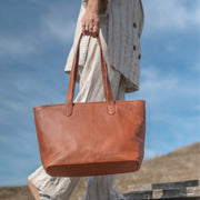Monza Full-Grain Leather Tote Bag Damska – alternate product view 2