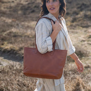 Monza Full-Grain Leather Tote Bag Damska – alternate product view 3