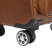 Close-Up Detail of Classic Collar &amp; Heavy-Duty Zipper Hardware on Leather Trolley Key Largo Damska