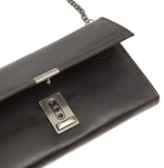 Solid Antique Brass Hardware &amp; Heavy-Duty Dual Zipper Detail on Bora Full-Grain Leather Waiter Wallet Damska