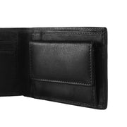 Enzo Full-Grain Leather Wallet Męska - Structured Side Profile Showing Gusset Depth &amp; Expansion Capacity