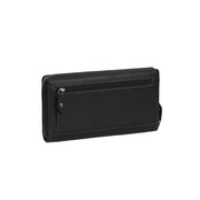 Solid Antique Brass Hardware &amp; Heavy-Duty Dual Zipper Detail on Halle Skóra licowa Wallet