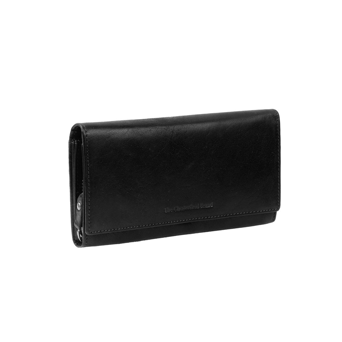 Hampton Full-Grain Leather Wallet Damska in Classic 100% Full-Grain Leather - Full Exterior Front Profile View | Buy Online
