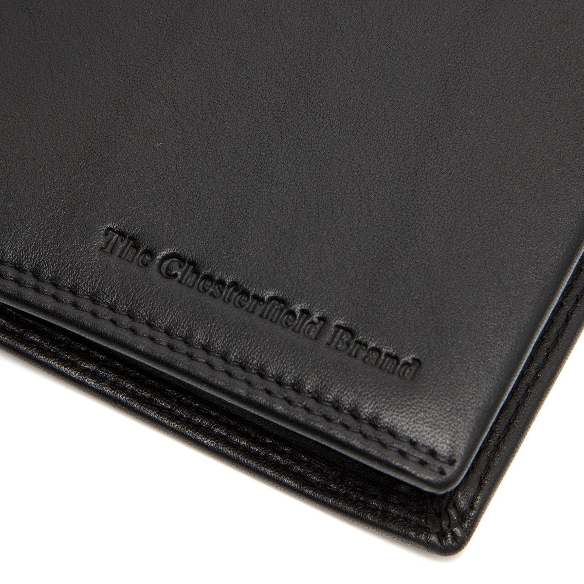 Solid Antique Brass Hardware &amp; Heavy-Duty Dual Zipper Detail on Hanson Full-Grain Portfel Skórzany Męska